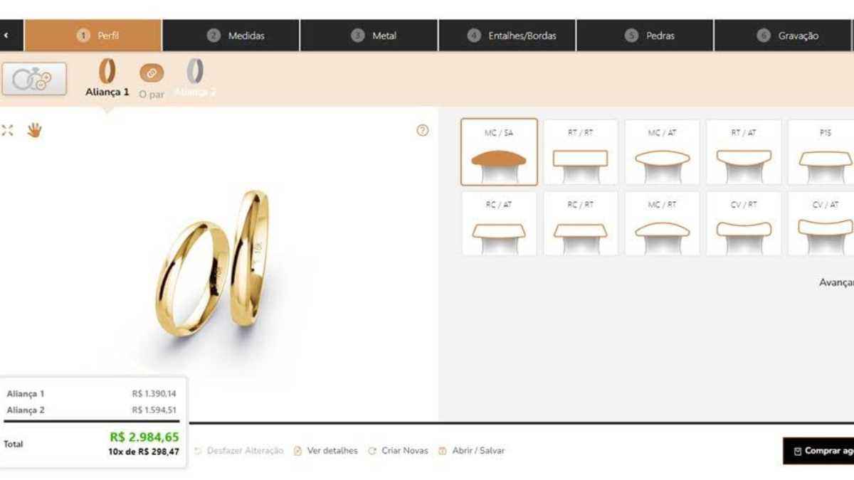 Criador de Alianças de Casamento 3D: Transformando a Experiência de Compra