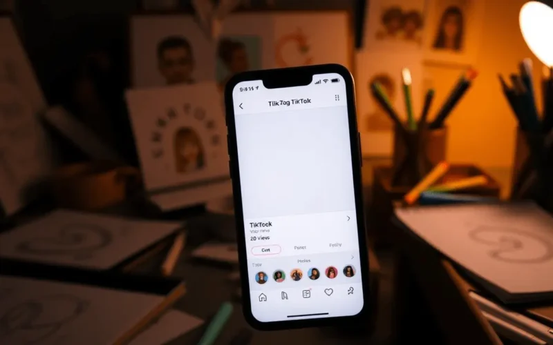 TikTok com zero visualizações